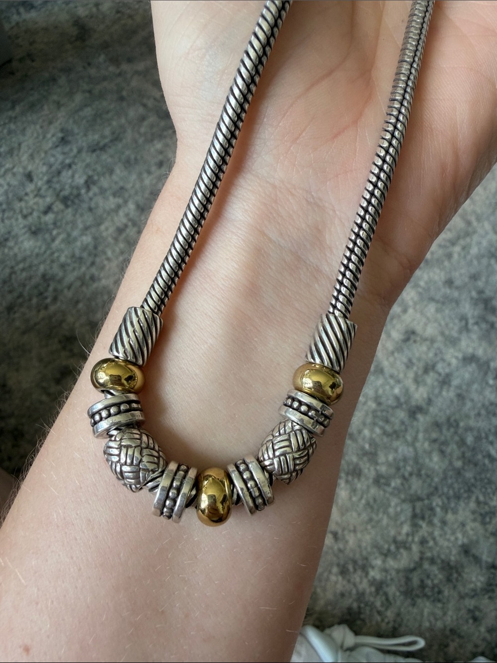 Brighton Travis Two-Tone Bead Necklace - Picture 4 of 12